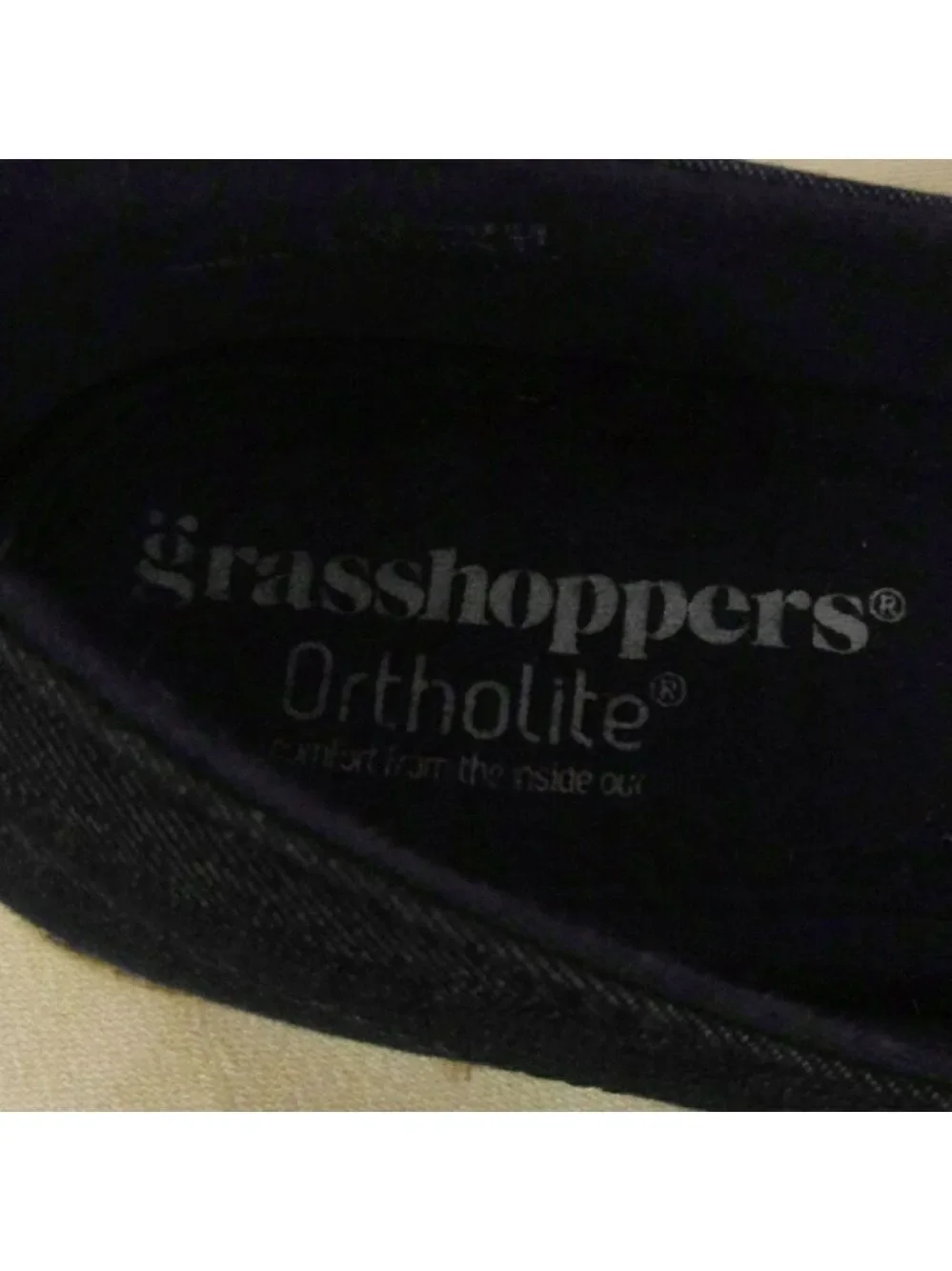 Grasshopper Mooney Ortholite Navy Nautical Canvas Round Toe Espardrille Shoe